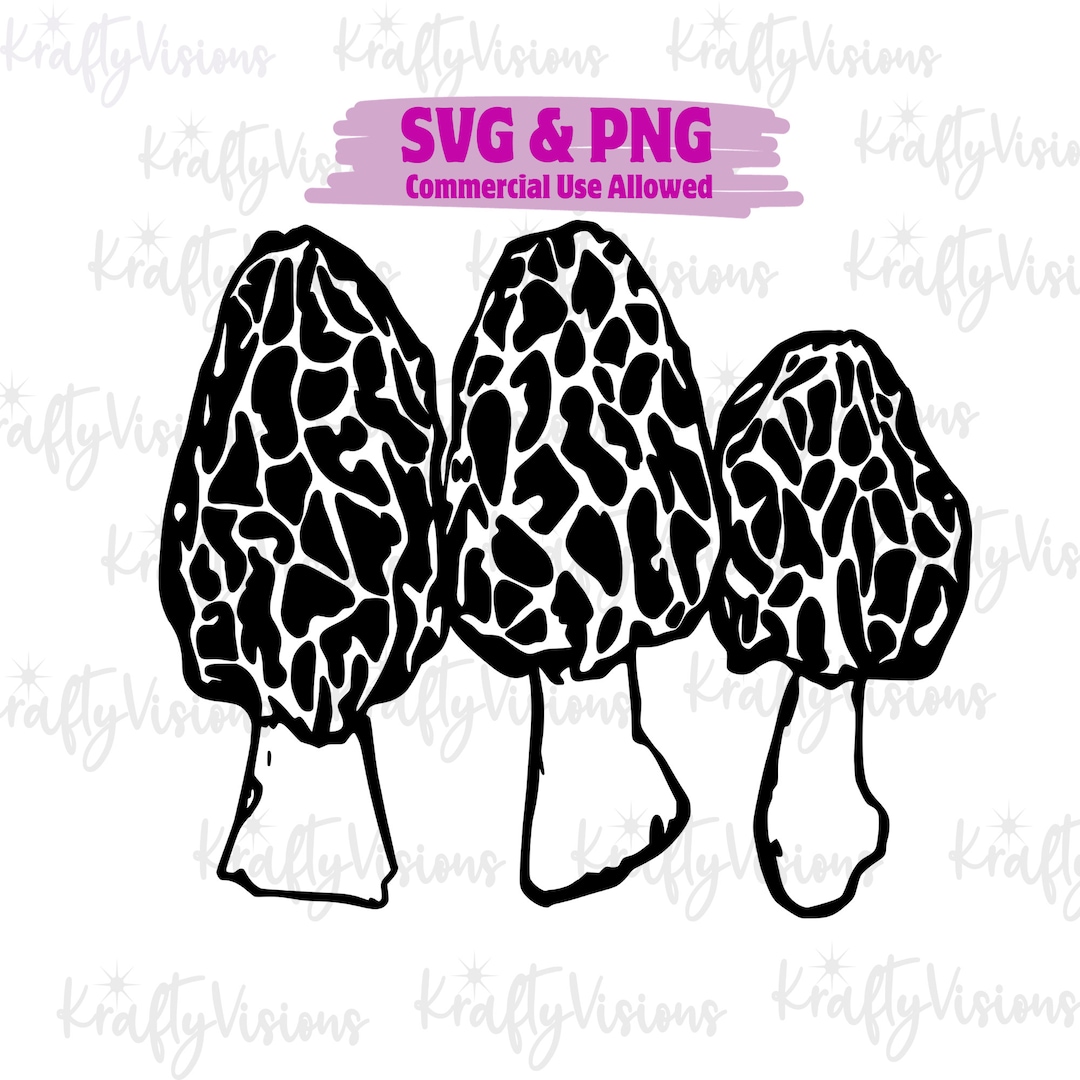 Morel Mushroom SVG, Morel Mushroom PNG, Morel SVG, Morels, Mushrooms