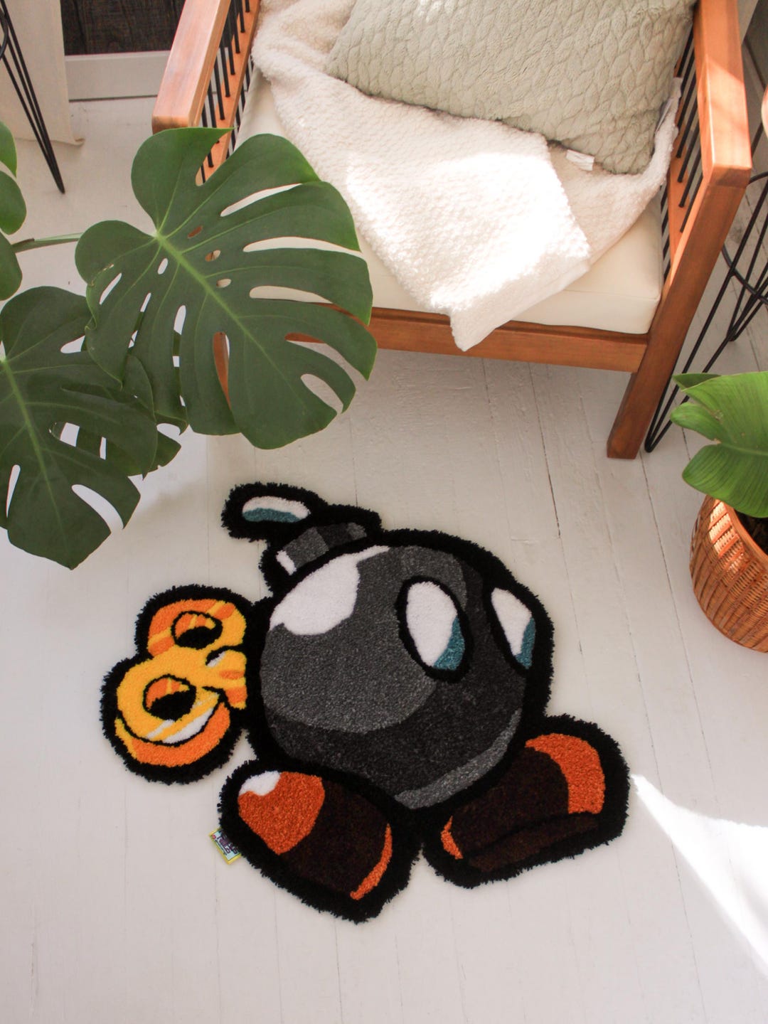 Hand Tufted Cartoon Character Bomb Rug - Handmade Home Decor - Etsy