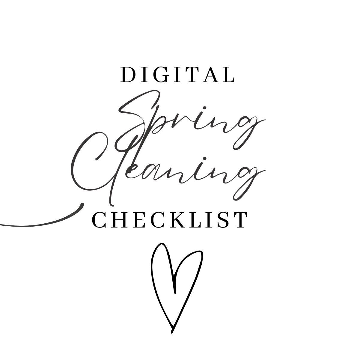 Digital Spring Cleaning Checklist - Etsy