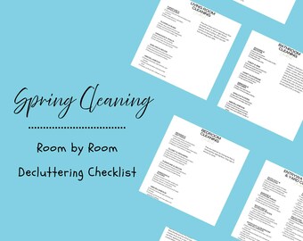 Printable Spring Cleaning Checklists - Room by Room