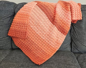 Coperta con gradiente alba. Lapghan tenero e morbido. Coperta per bambini arancione. Coperta per culla all'uncinetto. Regalo per baby shower neutro rispetto al genere. Coperta per la scuola materna.