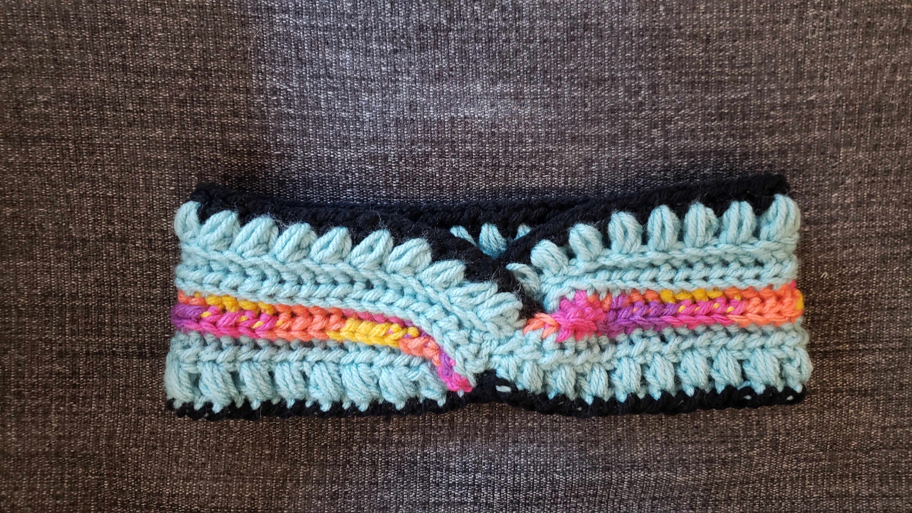 Twisted Knot Headband. Crochet Headband. Handmade Headwear. Twisted Crochet Headband. Adult size headband. Hand Knit Headband. Womens Gifts. - Thumbnail 3