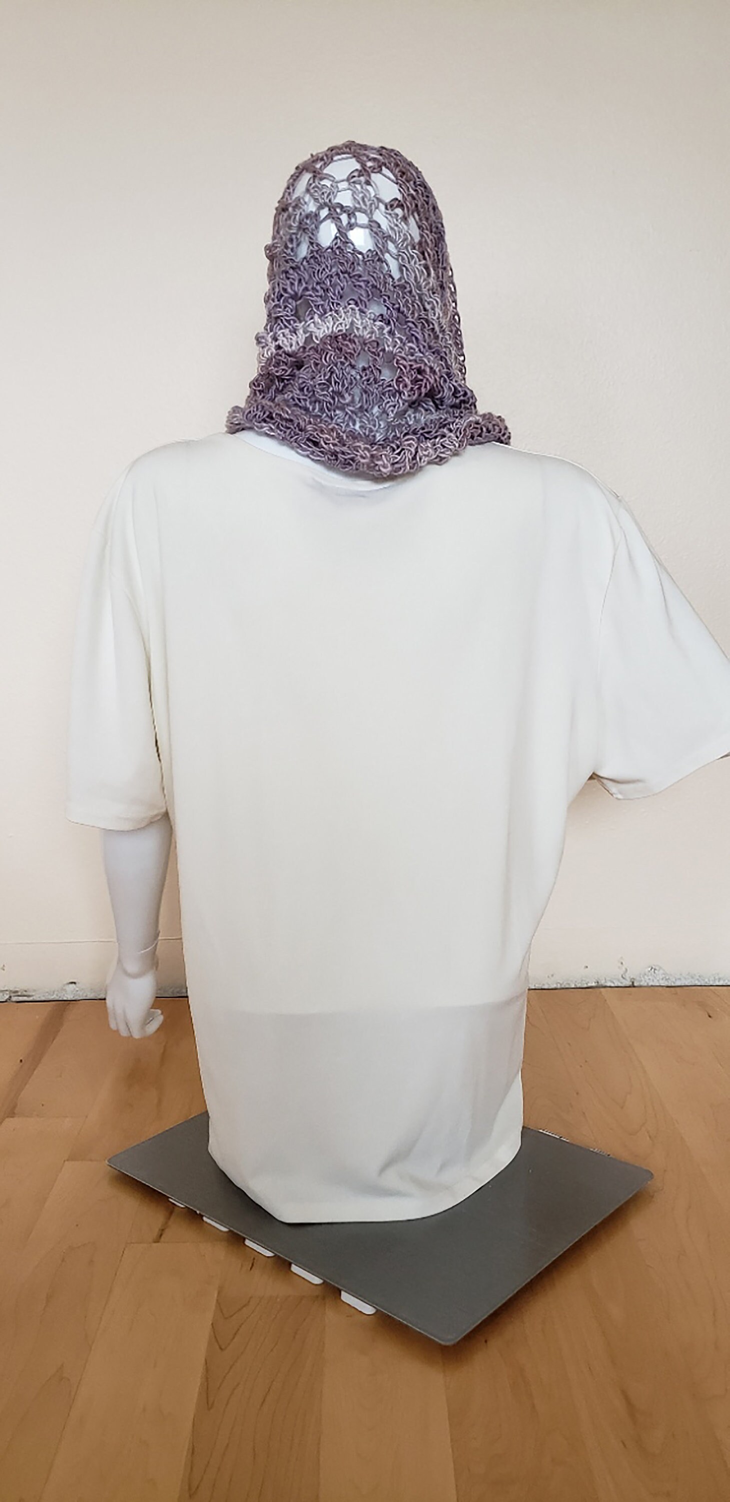 Dressy Crochet Cowl. Crocheted Neckwarmer. Gift for Women. Hand crocheted cowl. Silky neckwarmer. Neck accessory. Business casual. - Thumbnail 3