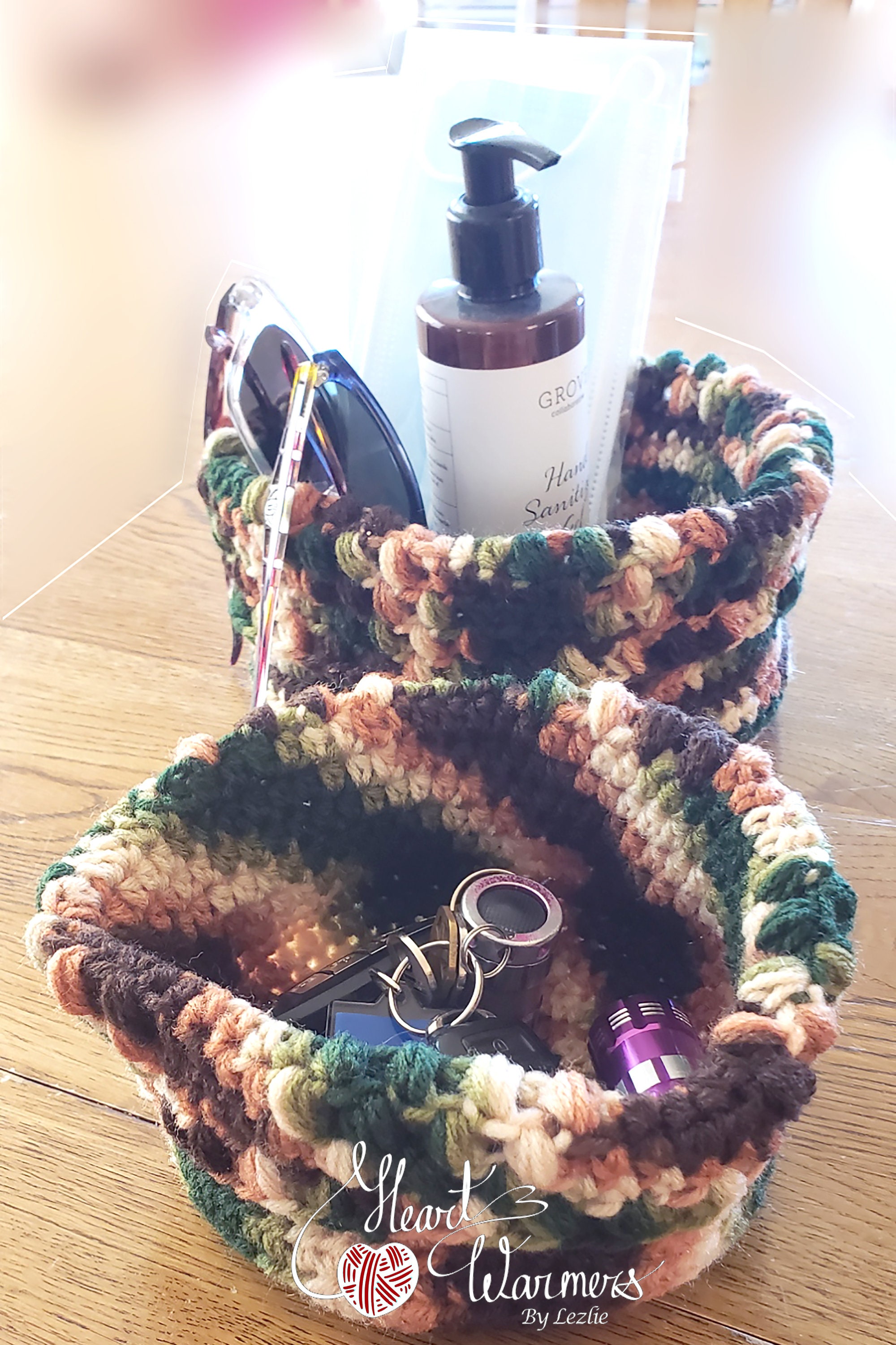 Crochet basket. Multipurpose baskets. Set of 2 Foldable storage. Remotes organizer. Storage decoration. Handmade storage basket. Yarn basket - Thumbnail 4