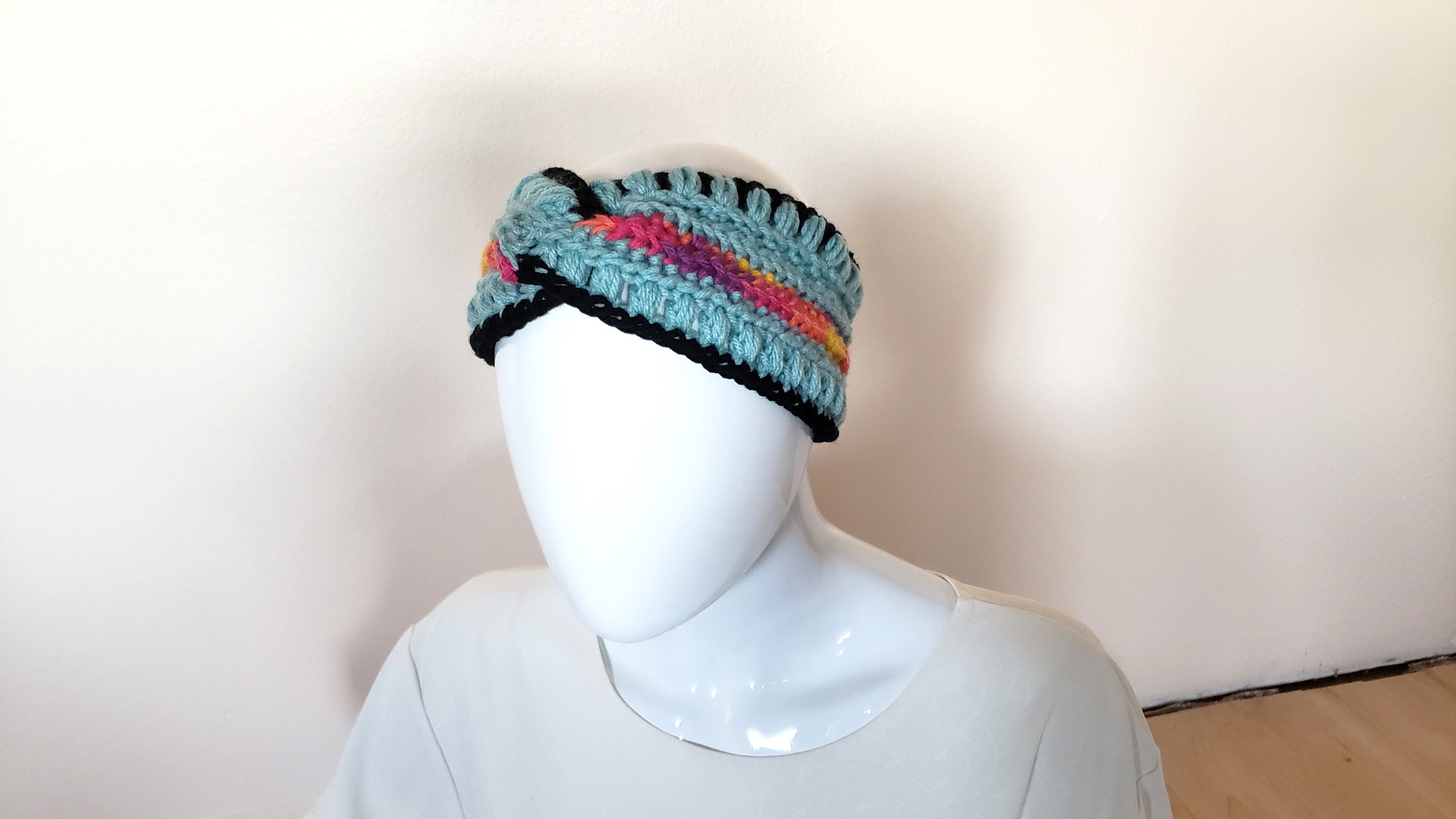 Twisted Knot Headband. Crochet Headband. Handmade Headwear. Twisted Crochet Headband. Adult size headband. Hand Knit Headband. Womens Gifts. - Image 1