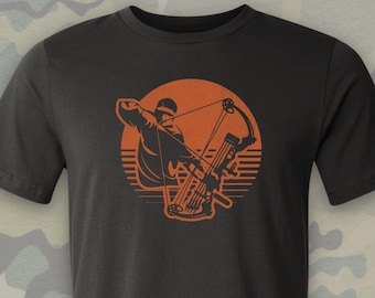 Bowhunter Sunset T-Shirt, Deer Hunting Shirt, Deer Hunter, Big Buck T-Shirt, Bowhunting, Bow Hunter, Gift for Hunter, Deer Season, Archery
