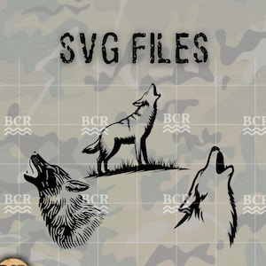 Howling Coyotes SVG, Coyote SVG, Coyote Hunting SVG, Coyote Digital Download, Coyote Clipart, Coyote Clip Art, Coyote Vector, Yote, Song Dog