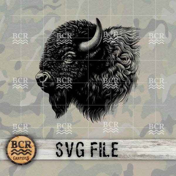 Bison SVG, Buffalo SVG, Bison Digital Download, Buffalo Digital Download, Buffalo Design, Buffalo Clipart, Bison Clipart, Wildlife SVG,