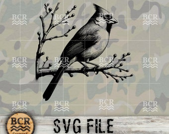 Cardinal SVG, Cardinal Bird SVG, Cardinal Digital Download, Cardinal Clipart, Bird Art, Wildlife Svg, Wildlife Clipart, Bird Art, Bird Lover