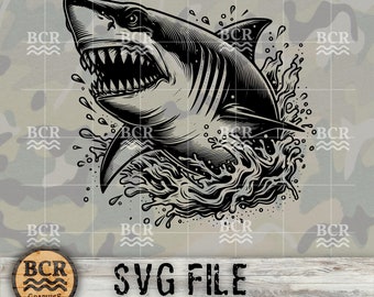 Great White Shark SVG, Great White SVG, Shark SVG, Great White Shark Digital Download, Shark Fishing, Shark Download, Shark Design