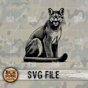 Cougar SVG, Mountain Lion SVG, Panther SVG, Cougar Digital Download, Cougar Clipart, Mountain Lion Clipart, Cougar Vector, Wildcat svg