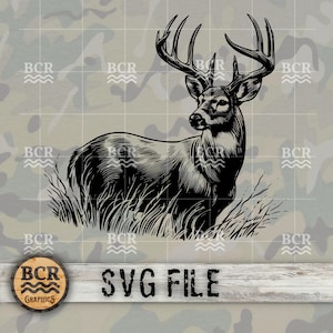 Big Buck SVG, Whitetail Deer SVG, Big Buck Digital Download, Deer Hunting, Hunting SVG, Whitetail Buck, Deer Season, Hunting Design