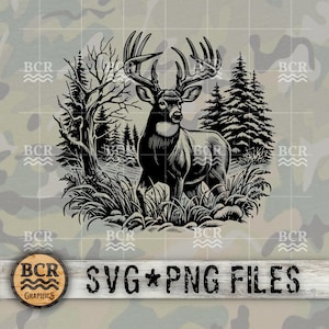 Big Buck SVG, SVG de cerf de Virginie, téléchargement numérique Big Buck, chasse au chevreuil, chasse SVG, cerf de Virginie, saison du cerf, conception de chasse