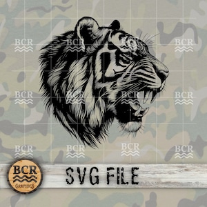 Roaring Tiger SVG, Bengal Tiger SVG, Roaring Tiger Head SVG, Tiger Digital Download, Tiger Clipart, Coyote Clip Art, Tiger Vector, Big Cat