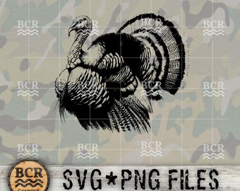 Tacchino selvatico SVG, Tacchino Gobbler SVG, Caccia al tacchino download digitale, Tacchino selvatico Clipart, Caccia al tacchino Clipart, Caccia SVG