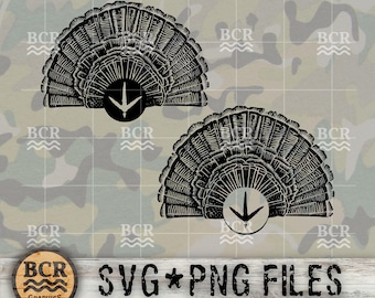 Ventilatore di tacchino, tacchino selvatico SVG, tacchino Gobbler SVG, download digitale di caccia al tacchino, clipart di tacchino selvatico, clipart di caccia al tacchino, caccia SVG