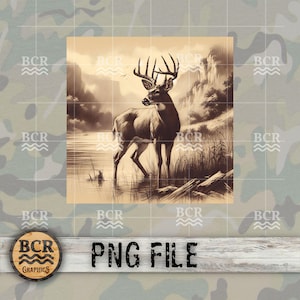 Big Buck PNG, Whitetail Deer PNG, Whitetail Buck Png, Big Buck Digital Download, Deer Hunting, Hunting PNG, Whitetail Buck, Hunting Design