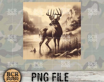 Big Buck PNG, Whitetail Deer PNG, Whitetail Buck Png, Big Buck Digital Download, Deer Hunting, Hunting PNG, Whitetail Buck, Hunting Design