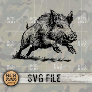Wild Boar SVG, Wild Hog SVG, Wild Pig SVG, Wild Boar Digital Download, Razorback, Hog Hunting, Pig Hunting, Boar Hunting, Hog Hunting Design
