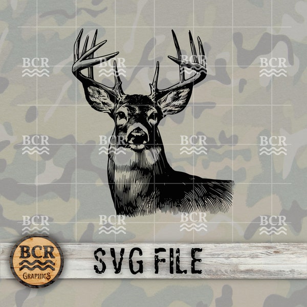 Big Buck SVG, Whitetail Deer SVG, Big Buck Digital Download, Deer Hunting, Hunting SVG, Whitetail Buck, Deer Season, Hunting Design