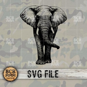 Elephant SVG, Elephant Art, Elephant Digital Download, Elephant Design, Elephant Clipart, Wildlife Clipart, Wildlife SVG, Elephant Download