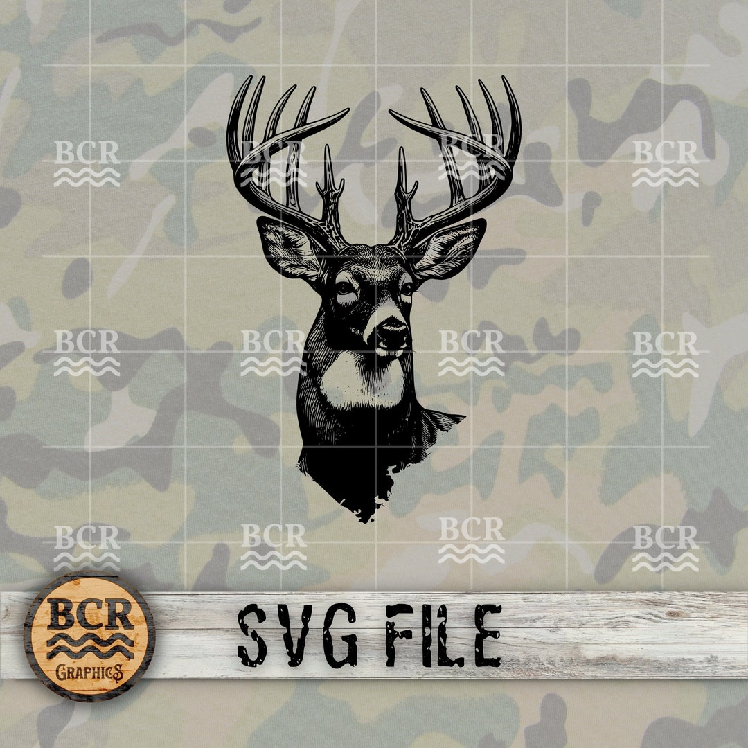 Big Buck SVG, Whitetail Deer SVG, Big Buck Digital Download, Deer ...
