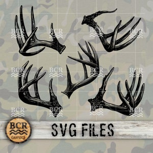 Antler SVG, Big Buck SVG, Whitetail Deer SVG, Deer Antlers Digital Download, Deer Hunting Svg, Hunting Svg, Whitetail Buck Svg, Deer Season