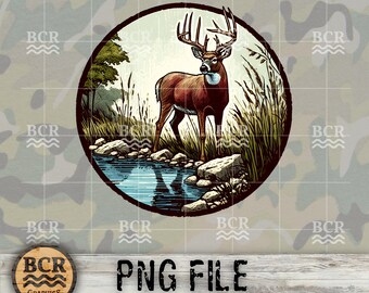Big Buck PNG, Whitetail Deer PNG, Big Buck Digital Download, Deer Hunting, Hunting PNG, Whitetail Buck, American Flag Png, Hunting Design