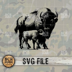 Bison SVG, Buffalo SVG, Bison Digital Download, Buffalo Digital Download, Buffalo Design, Buffalo Clipart, Bison Clipart, Wildlife SVG,
