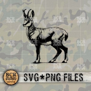 Gems SVG, Gems PNG, Gems digital nedladdning, Gemsget, Gemsantilop, Gemsjakt SVG, Gems laserutskriftsfil, Get