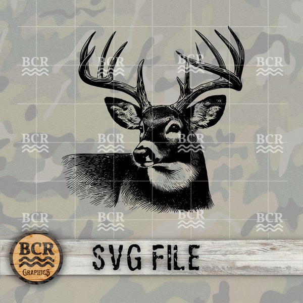 Big Buck SVG, Whitetail Deer SVG, Big Buck Digital Download, Deer Hunting, Hunting SVG, Whitetail Buck, Deer Season, Hunting Design