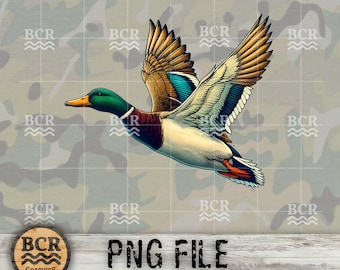 Mallard Duck PNG, Flying Duck PNG, Duck Digital Download, Duck Hunting, Hunting PNG, Waterfowl Png, Duck Season, Duck Hunting Design