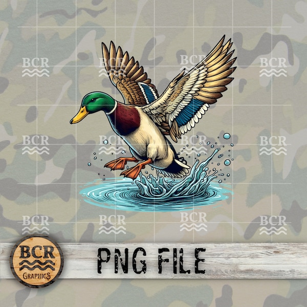 Mallard Duck PNG, Flying Duck PNG, Duck Digital Download, Duck Hunting, Hunting PNG, Waterfowl Png, Duck Season, Duck Hunting Design