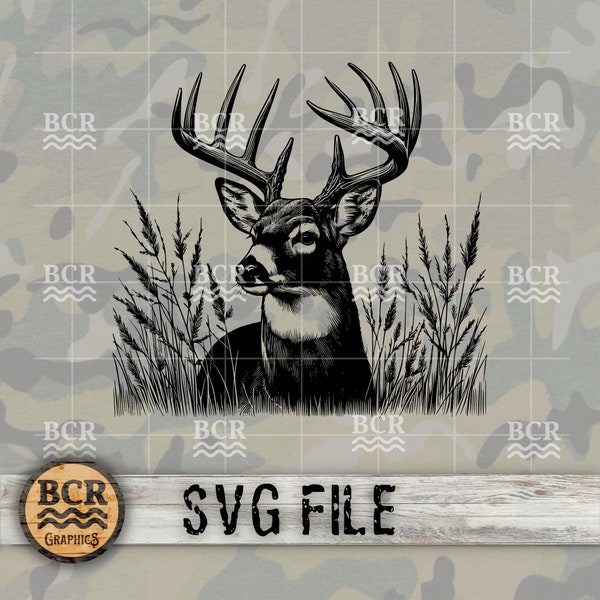 Big Buck SVG, Whitetail Deer SVG, Big Buck Digital Download, Deer Hunting, Hunting SVG, Whitetail Buck, Deer Season, Hunting Design