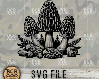 Morel Mushroom SVG, Morel SVG, Morel Mushroom Digital Download, Morel Clipart, Mushroom Clipart, Mushroom SVG, Morels Download, Cottagecore