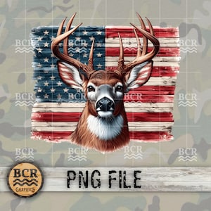Big Buck PNG, Whitetail Deer PNG, Big Buck Digital Download, Deer Hunting, Hunting PNG, Whitetail Buck, American Flag Png, Hunting Design