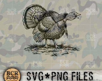 Tacchino selvatico SVG, Tacchino Gobbler SVG, Download digitale di caccia al tacchino, Clipart di tacchino selvatico, Clipart di caccia al tacchino, Caccia SVG