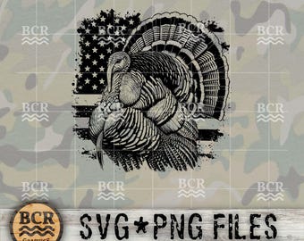 Wild Turkey SVG, Gobbler Turkey SVG, Turkey Hunting Digital Download, Wild Turkey Clipart, Turkey Hunting Clipart, Hunting SVG