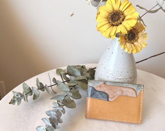 Make your own wallet | DIY Leathercraft Kit | Leather DIY Card Holder Kit | Handmade craft Kit | Unique Gift | Minimalist wallet