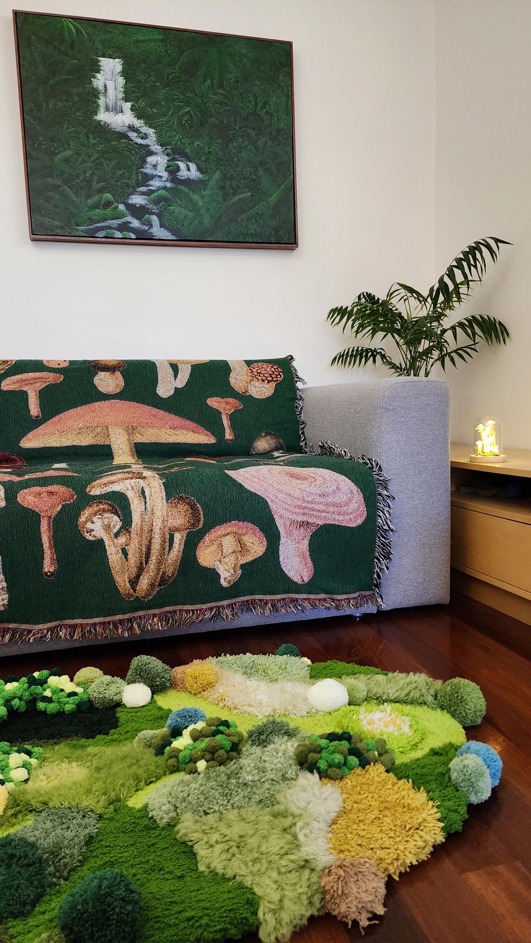 DIY Latch Hook Moss Rug Kit: Forest Green Yarn Craft - Etsy