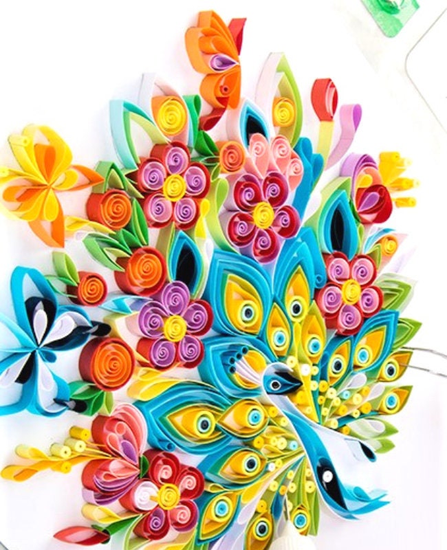 Spring Peacock Paper Quilling Kit Paper Craft Quilling Kit Etsy Australia spring-peacock-paper-quilling-kit-paper-craft-quilling-kit-etsy-australia