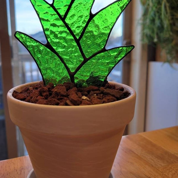 Stained Glass Cactus Suncatcher Etsy
