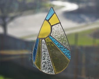 Stained Glass Tear Drop Sun