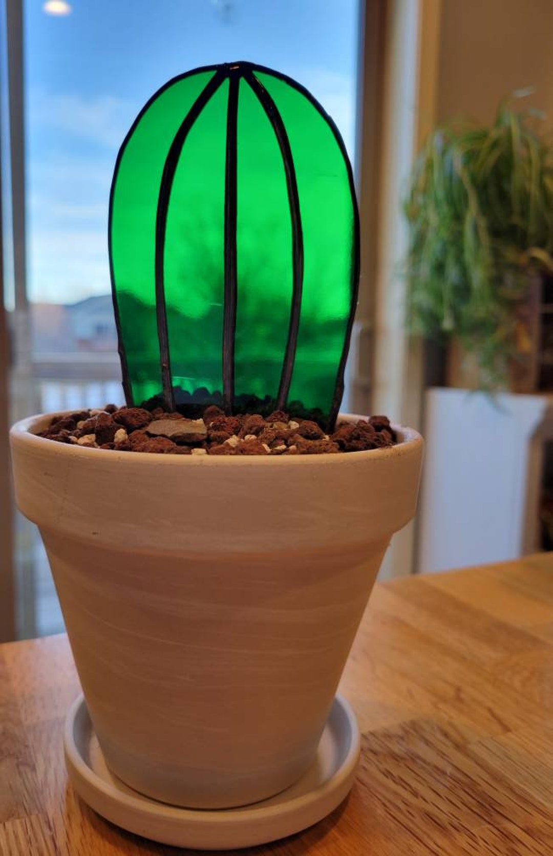 Stained Glass Cactus Suncatcher Etsy
