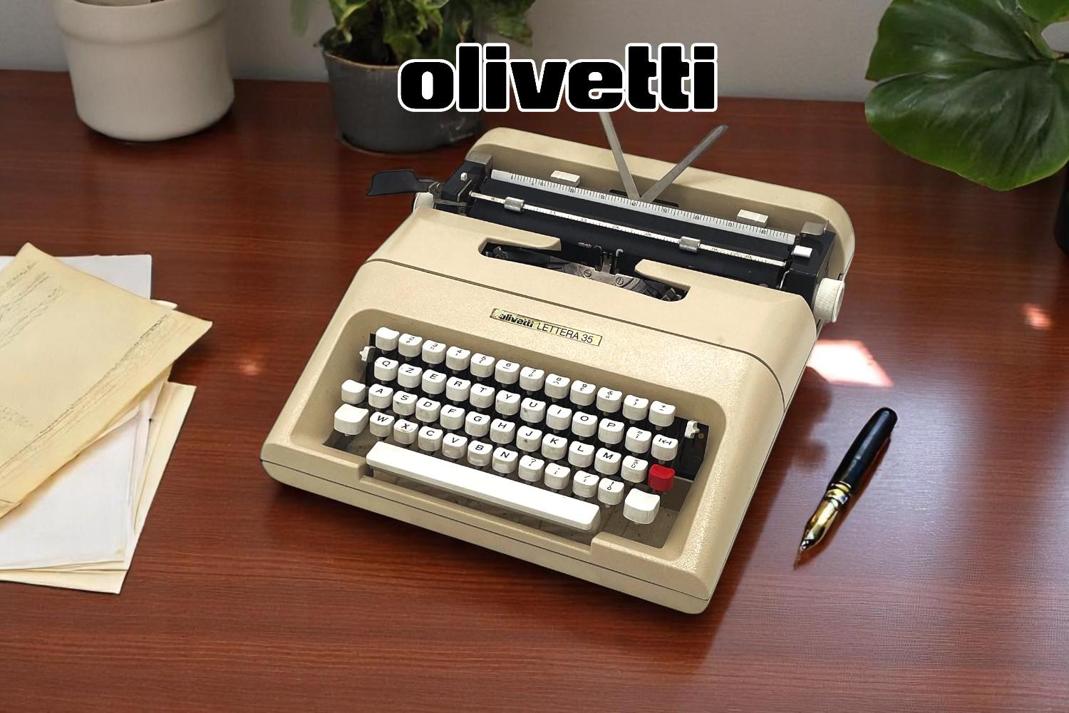 Olivetti Lettera 35 – Vintage Portable Typewriter From the 1970s