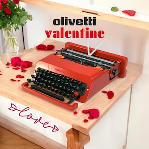 希少品　オリベッティ タイプライター◆olivetti valentino Olivetti オリベッティ Valentine タイプライター 中古品