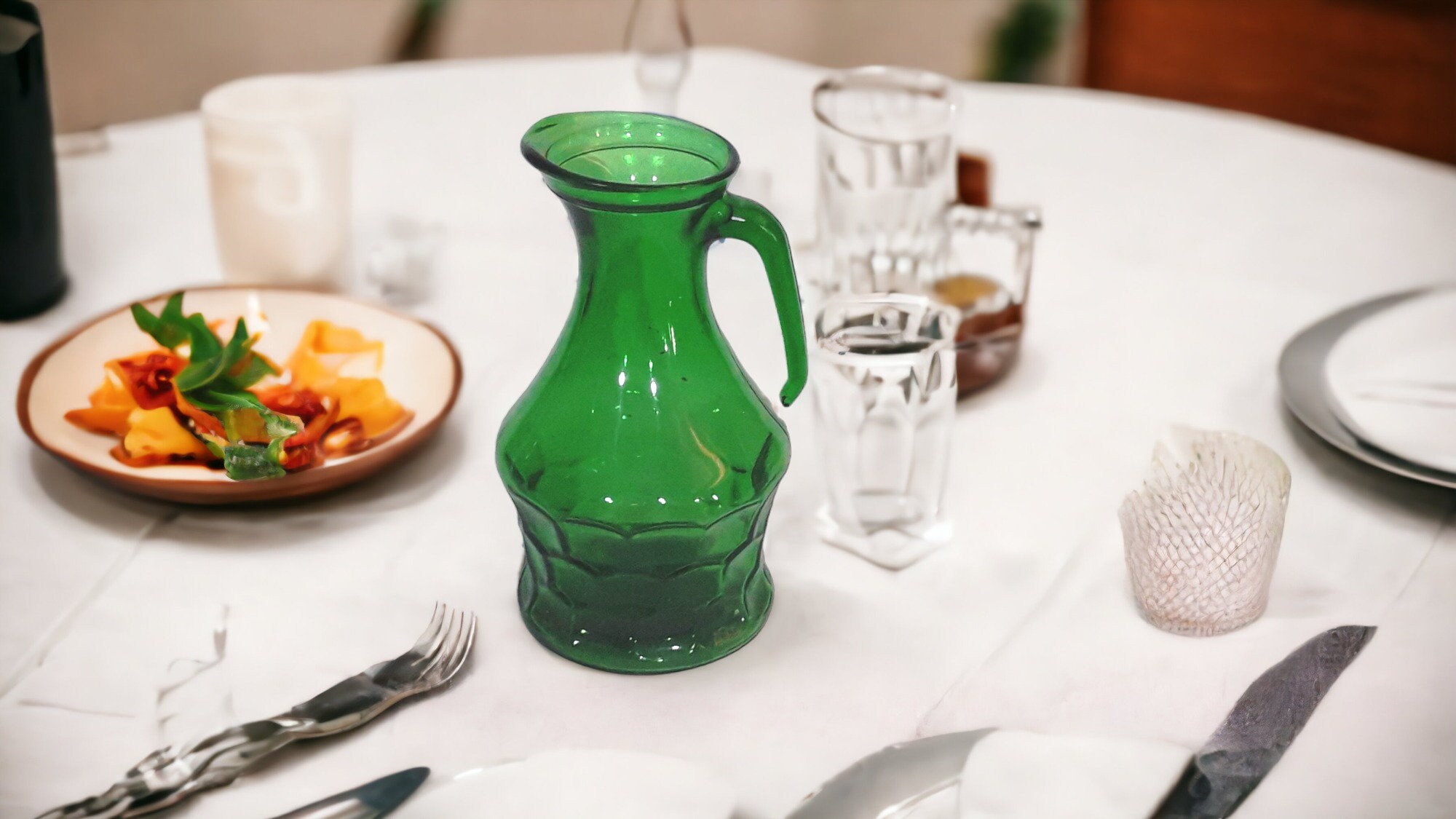 Small Glass Carafe - Green - Home All