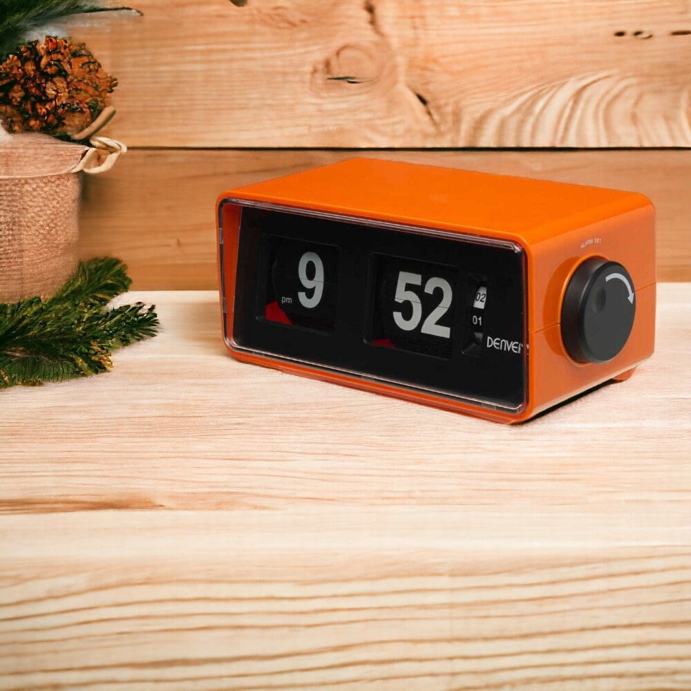 Réveil mécanique vintage Jaz modèle Fustic orange