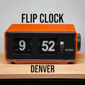 Orologio flip clock Denver stile retrò anni '70