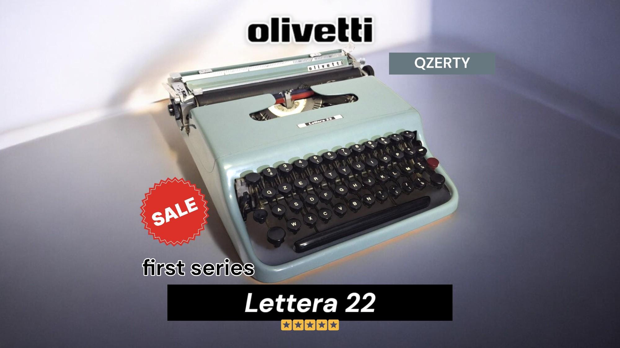 Olivetti Lettera 22 - First Historic Series - Vintage Italian Design Typewriter